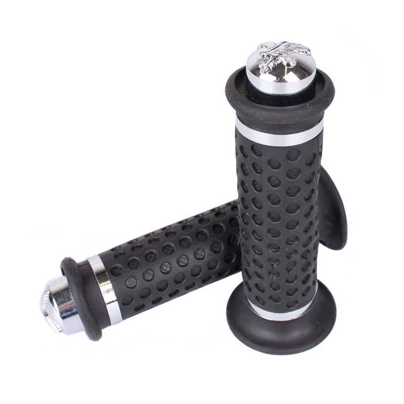 Gripy na riadidlá R-TECH čierno-strieborné