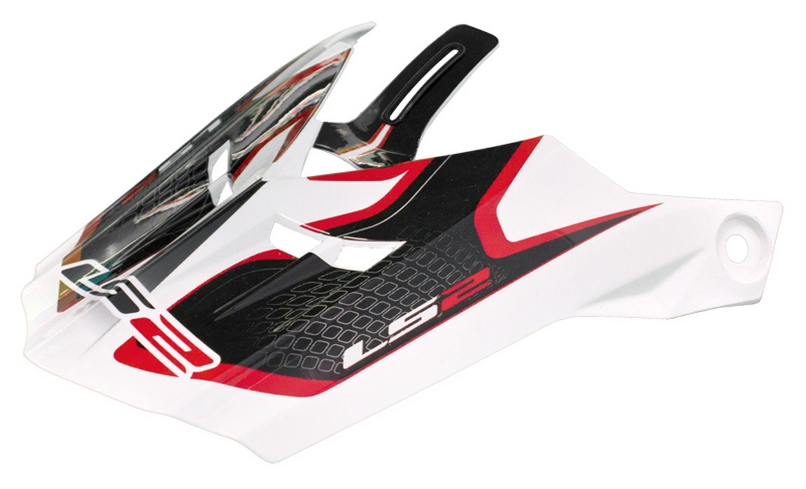 Šilt pre prilbu LS2 PEAK MX456 Compass bielo-červený