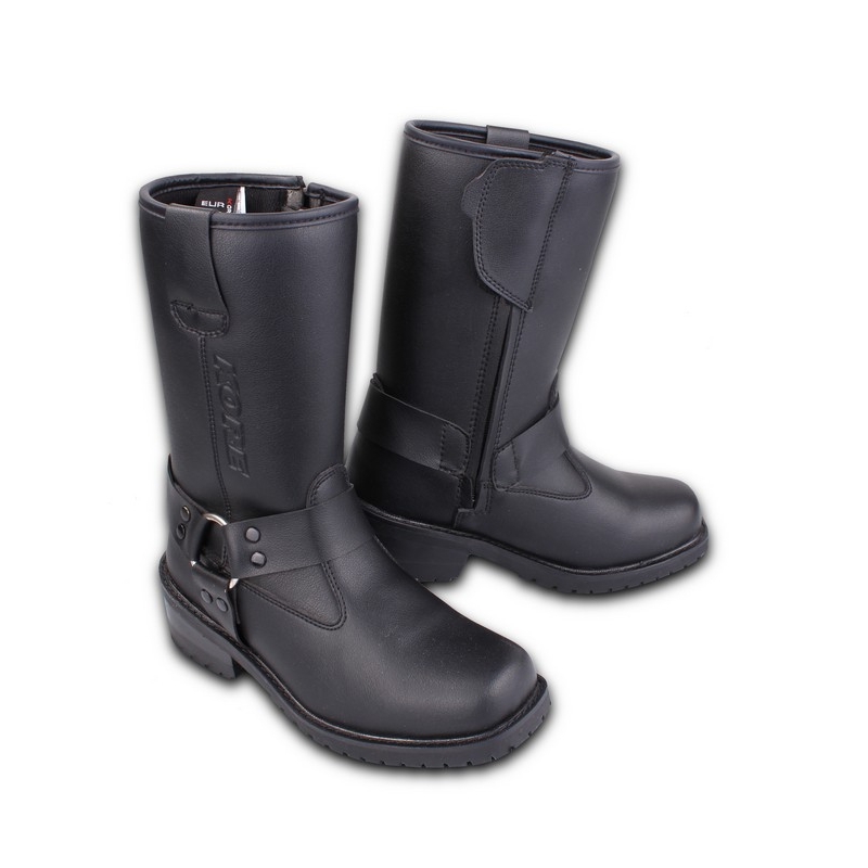 Topánky na motorku Kore Black Buckle čierne výpredaj