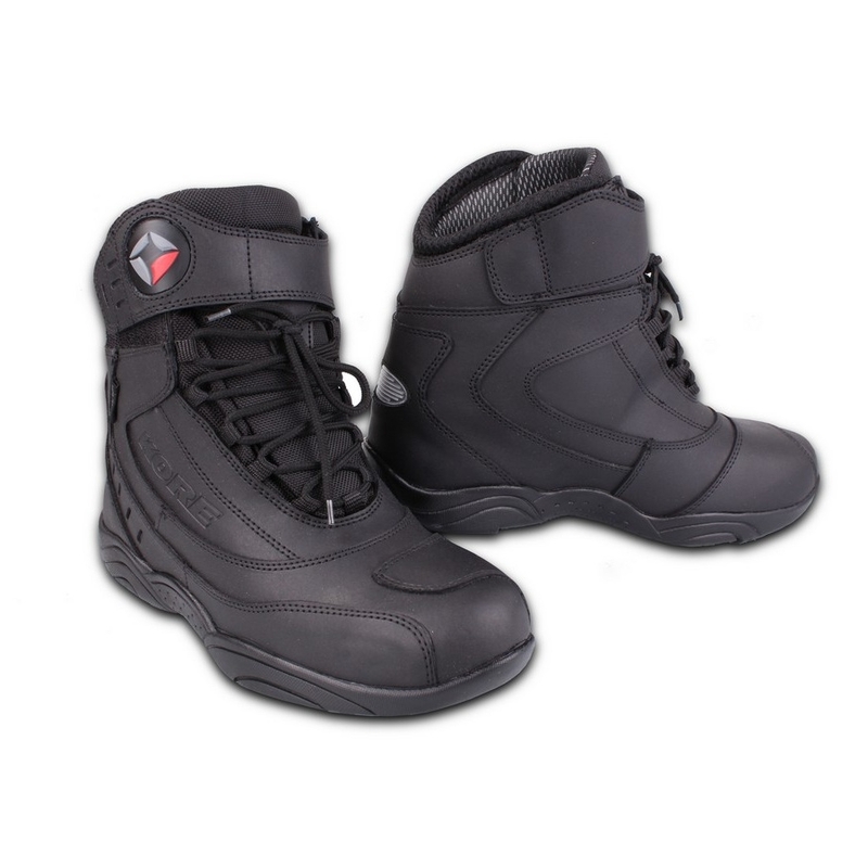 Topánky na motocykel Kore Velcro čierne