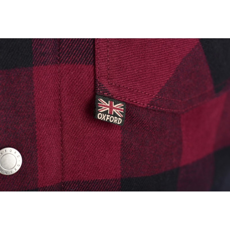 Košeľa na motocykel Oxford Kickback 2.0 červeno-čierna výpredaj