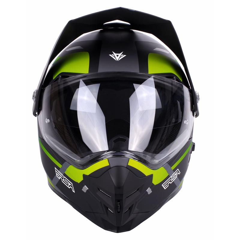 Enduro prilba RSA MX-01 EVO čierno-šedo-fluorescenčno zelená