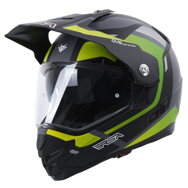 Enduro prilba RSA MX-01 EVO čierno-šedo-fluorescenčno zelená