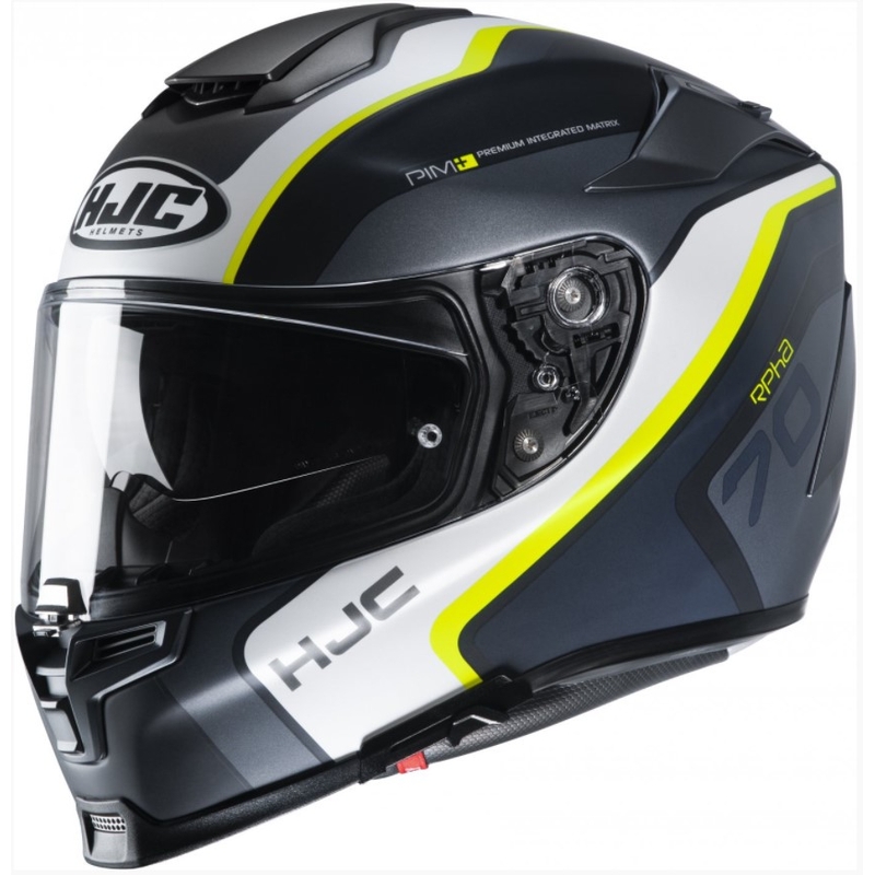 Integrálna prilba na motocykel HJC RPHA 70 Kroon MC4HSF šedo-bielo-žltá