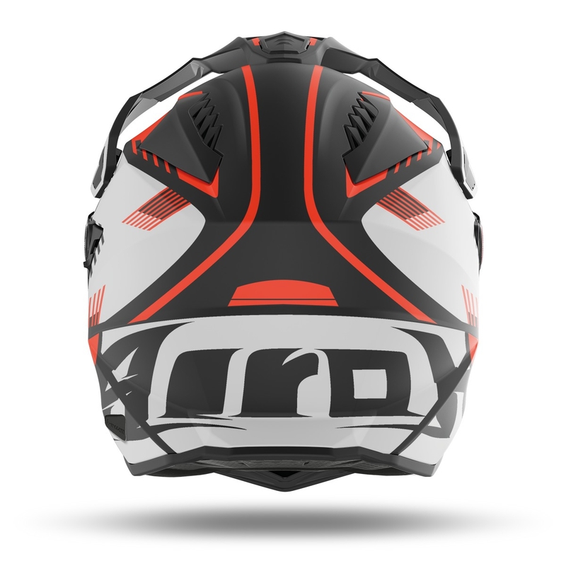 Enduro prilba Airoh Commander Boost 2022 čierno-bielo-oranžová matná výpredaj