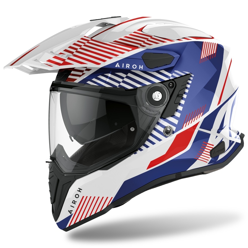 Enduro prilba Airoh Commander Boost 2022 modro-biela lesklá výpredaj