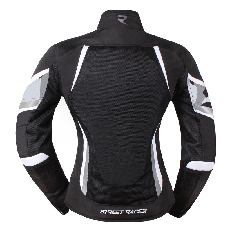 Dámska bunda na motocykel Street Racer Elite čierno-biela - II. akosť