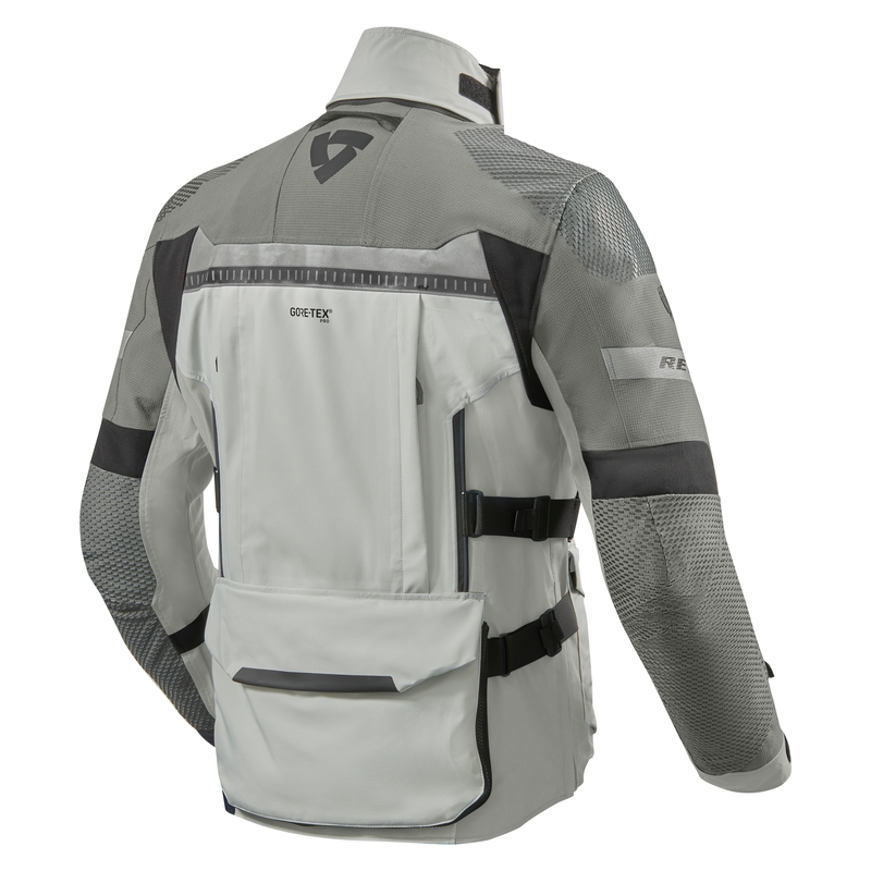 Bunda na motocykel Revit Dominator 3 GTX strieborno-šedá