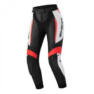 Dámske nohavice na motocykel Shima Miura 2.0 čierno-bielo-fluo červené