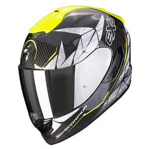 Integrálna prilba na motocykel Scorpion EXO-1400 Carbon Air Aranea čierno-fluorescenčno žltá