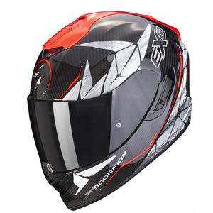 Integrálna prilba na motocykel Scorpion EXO-1400 Carbon Air Aranea čierno-fluorescenčno červená