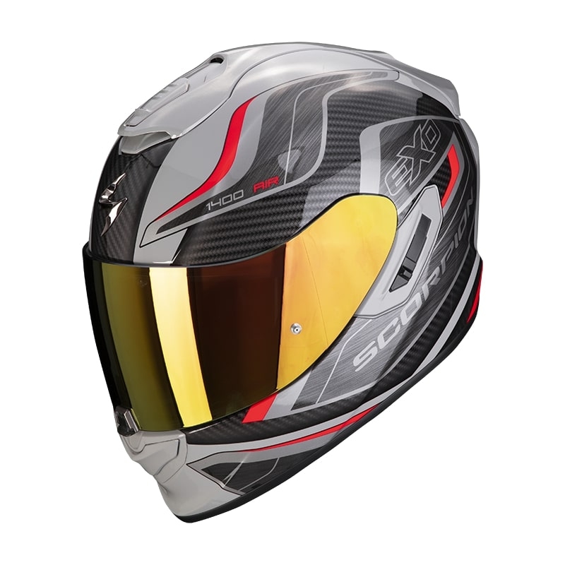 Integrálna prilba na motocykel Scorpion EXO-1400 Air Attune šedo-čierno-červená výpredaj