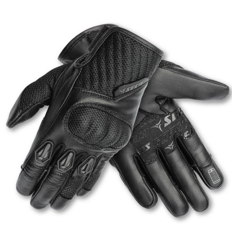 Dámske rukavice na motocykel SECA Axis Mesh čierne výpredaj
