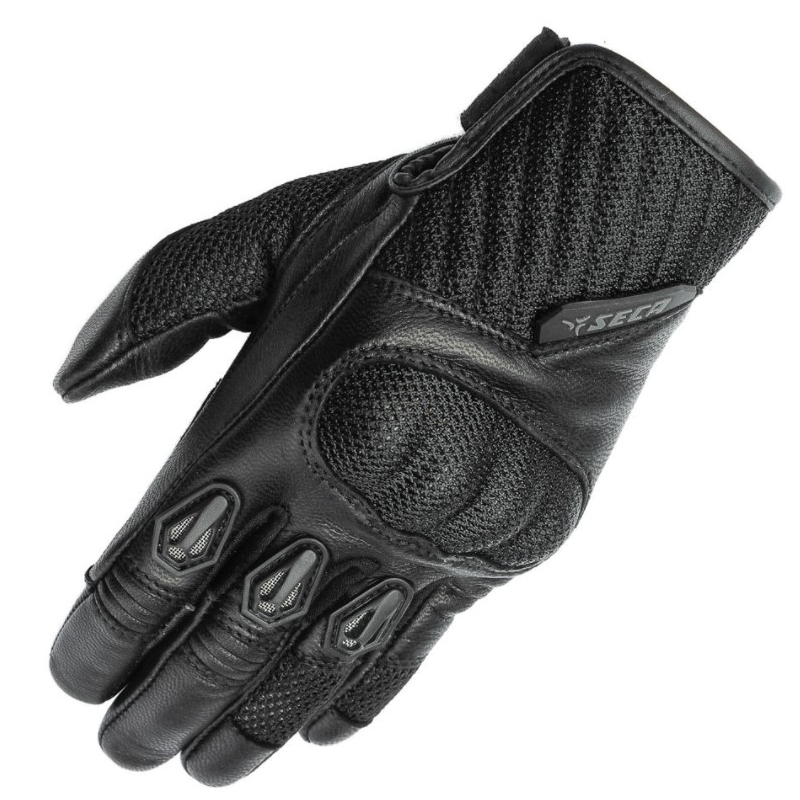 Dámske rukavice na motocykel SECA Axis Mesh čierne výpredaj