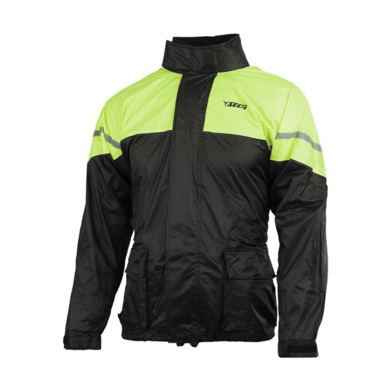 Moto bunda do dažďa SECA Rain čierno-fluorescenčno žltá výpredaj