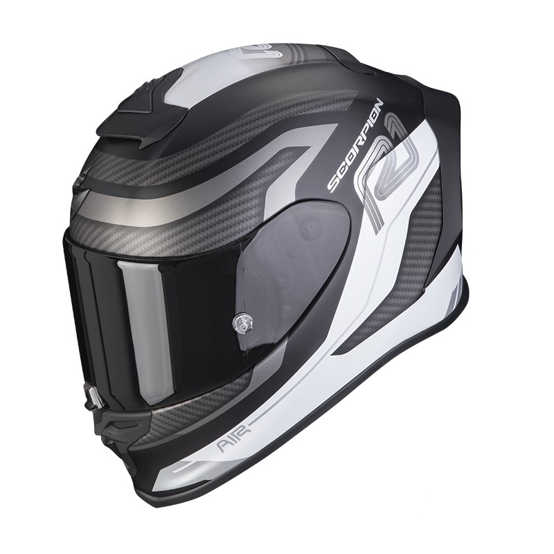 Integrálna prilba na motocykel SCORPION EXO-R1 AIR VATIS matná čierno / biela výpredaj