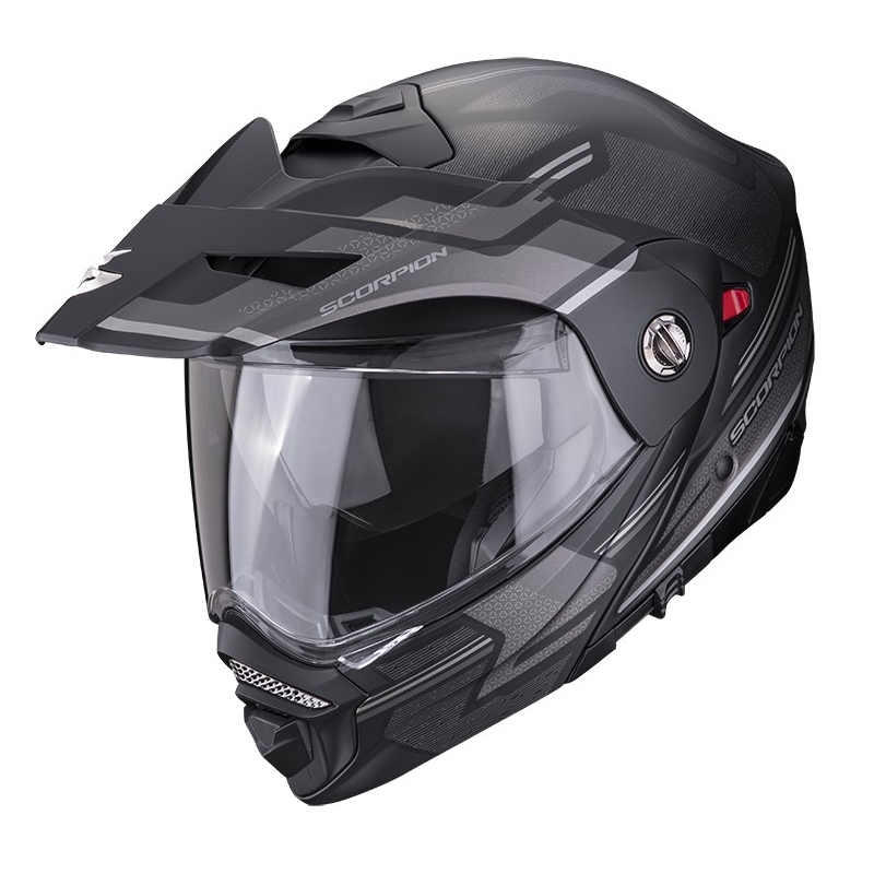 Prilba na motocykel SCORPION ADX-2 CARRERA matná čierno-strieborná