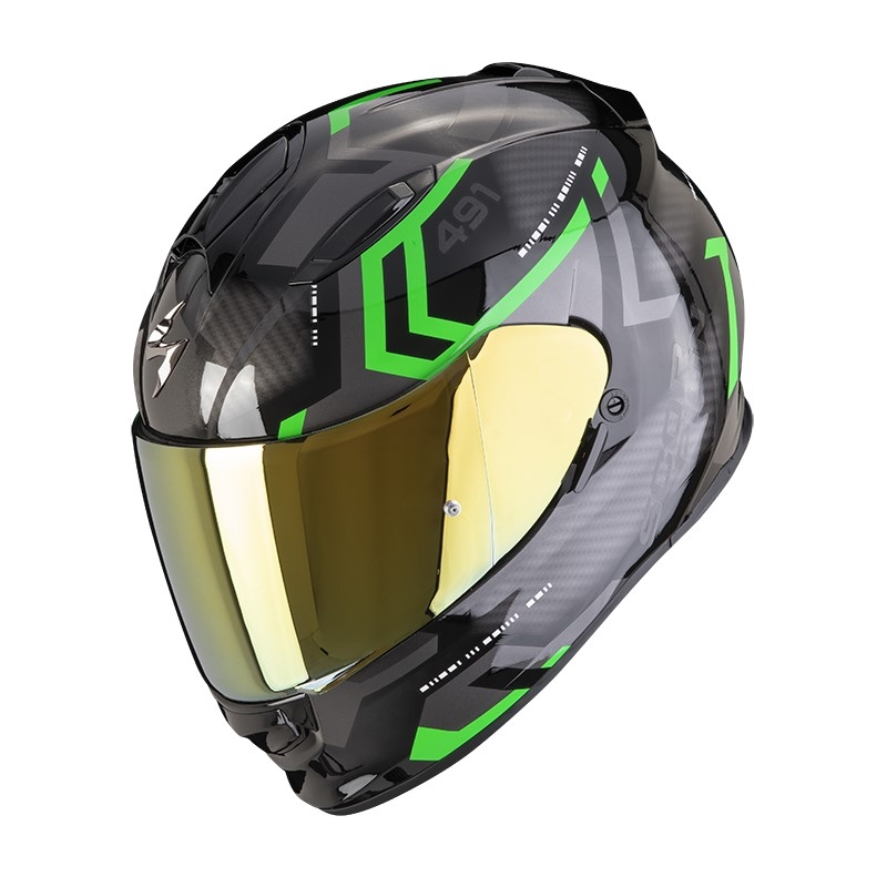 Integrálna prilba na motocykel SCORPION EXO-491 SPIN čierno-zelená výpredaj