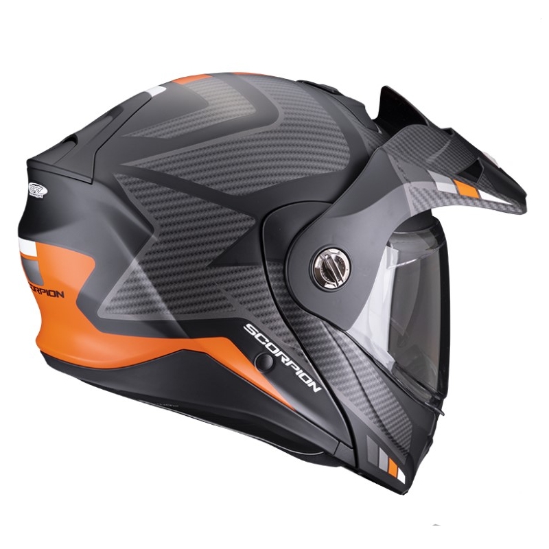 Prilba na motocykel SCORPION ADX-2 CAMINO čierno-strieborno-oranžová výpredaj