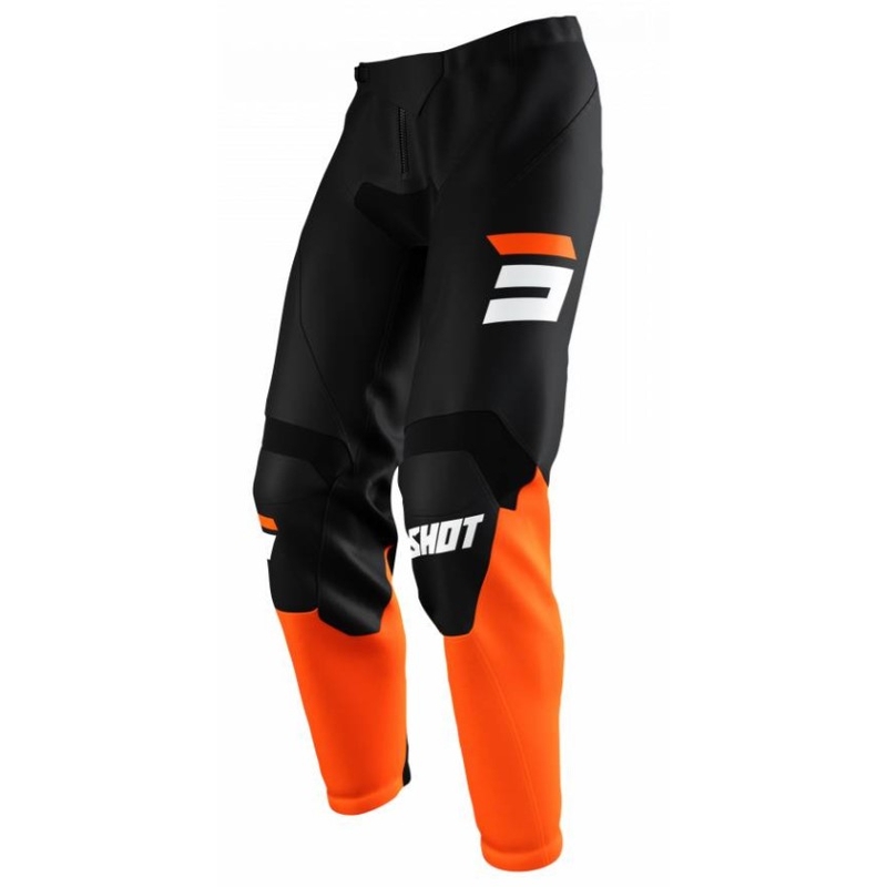 Motokrosové nohavice Shot Raw Burst čierno-oranžové výpredaj