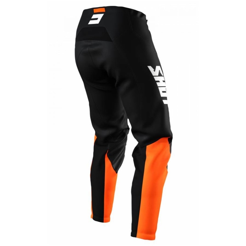 Motokrosové nohavice Shot Raw Burst čierno-oranžové výpredaj
