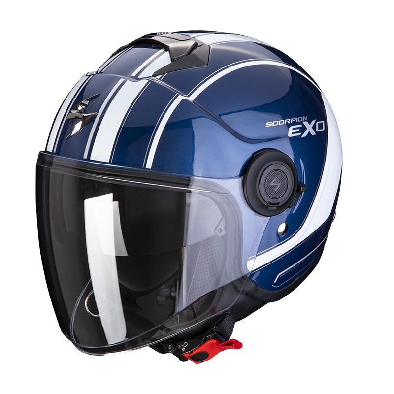 Otvorená prilba na motocykel SCORPION EXO-CITY SCOOT tmavomodro-biela