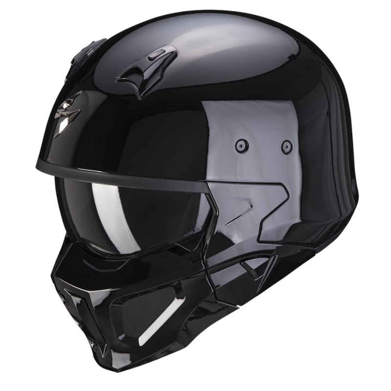 Otvorená prilba s maskou Scorpion COVERT-X Solid čierna
