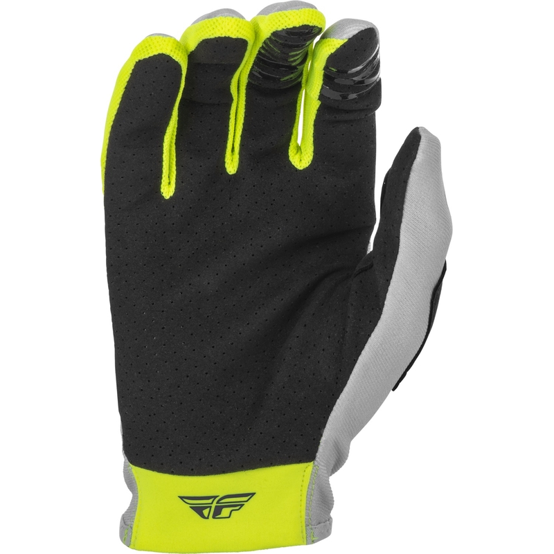 Motokrosové rukavice FLY Racing Lite 2022 šedo-modro-fluorescenčno žlté