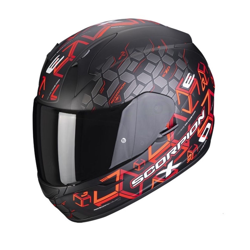 Integrálna prilba Scorpion EXO-390 Cube čierno-červená