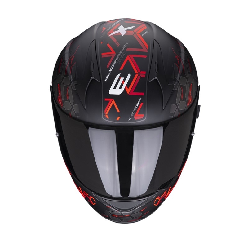 Integrálna prilba Scorpion EXO-390 Cube čierno-červená