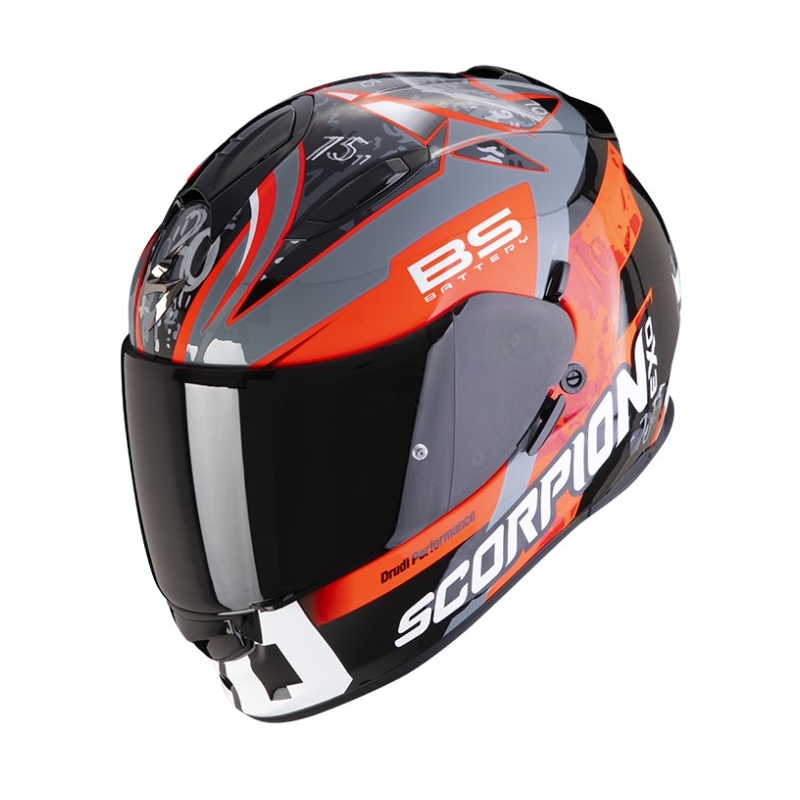 Integrálna prilba Scorpion EXO-491 FABIO QUARTARARO REPLICA oranžovo-šedo-čierna