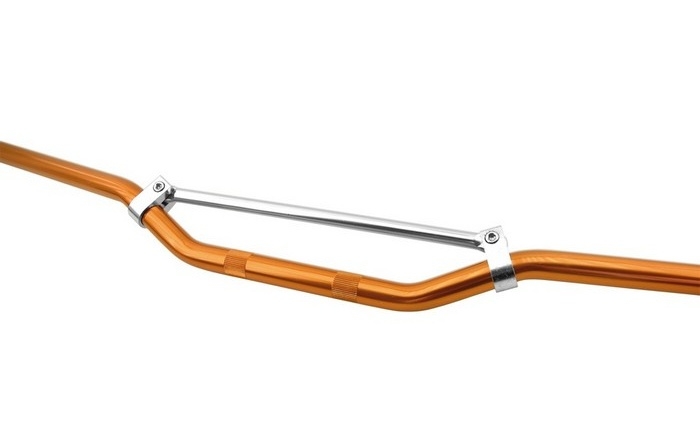 Moto riadidlá Cross/enduro s hrazdou oranžové