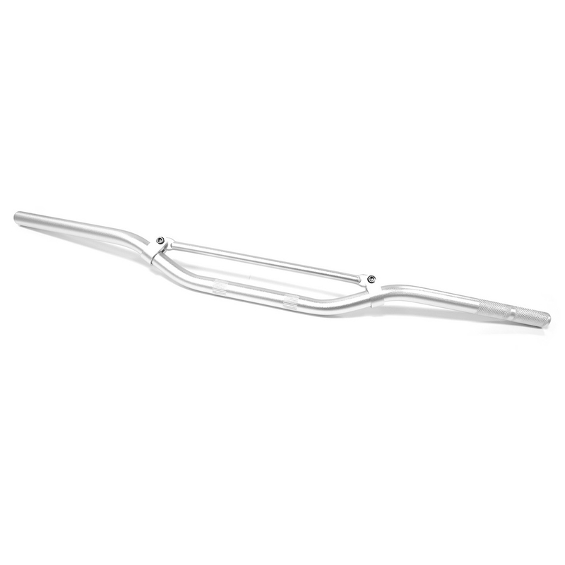 Moto riadidlá Cross/enduro s hrazdou strieborné