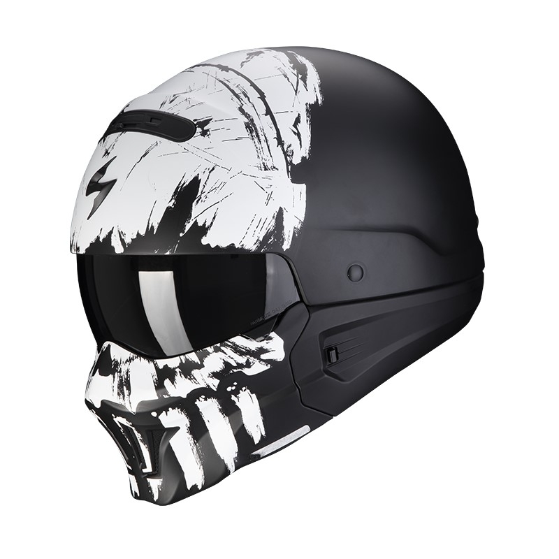 Prilba na motocykel Scorpion EXO-COMBAT EVO MARAUDER matná čierno-biela