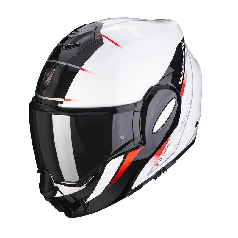 Preklápacia prilba na motocykel Scorpion EXO-TECH PRIMUS perleťovo bielo-čierna
