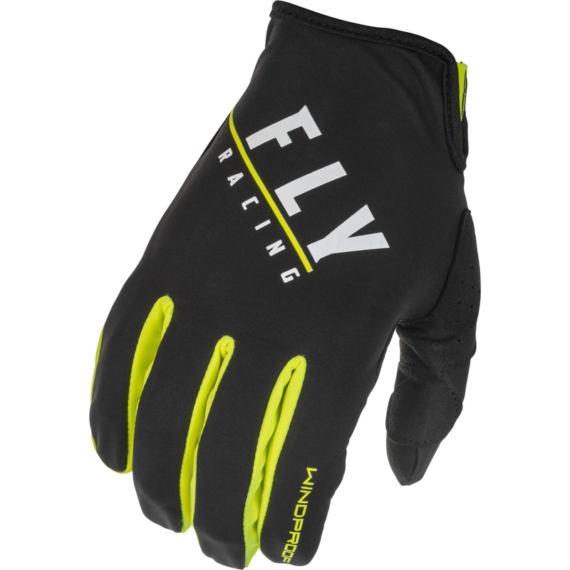 Motokrosové rukavice FLY Racing Windproof čierno-fluorescenčno žlté