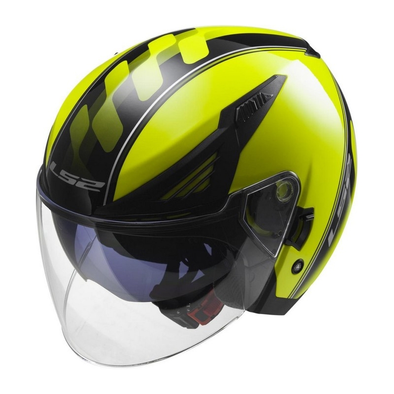 Prilba na motorku otvorená LS2 OF 586 Bishop Atom žlto-čierna vypredaj výpredaj