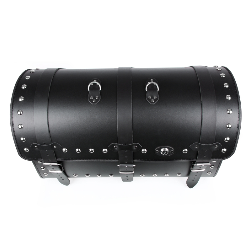 Kožený moto kufor na motocykel Chopper RSA-8B so zámkom