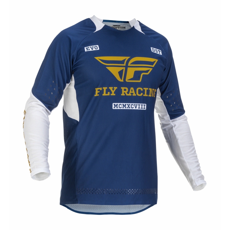 Motokrosový dres FLY Racing Evolution DST 2022 modro-zlato-biely