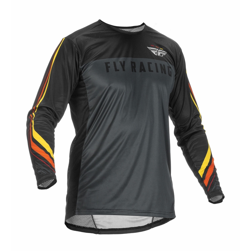 Motokrosový dres FLY Racing Lite 2022 šedo-červeno-žltý