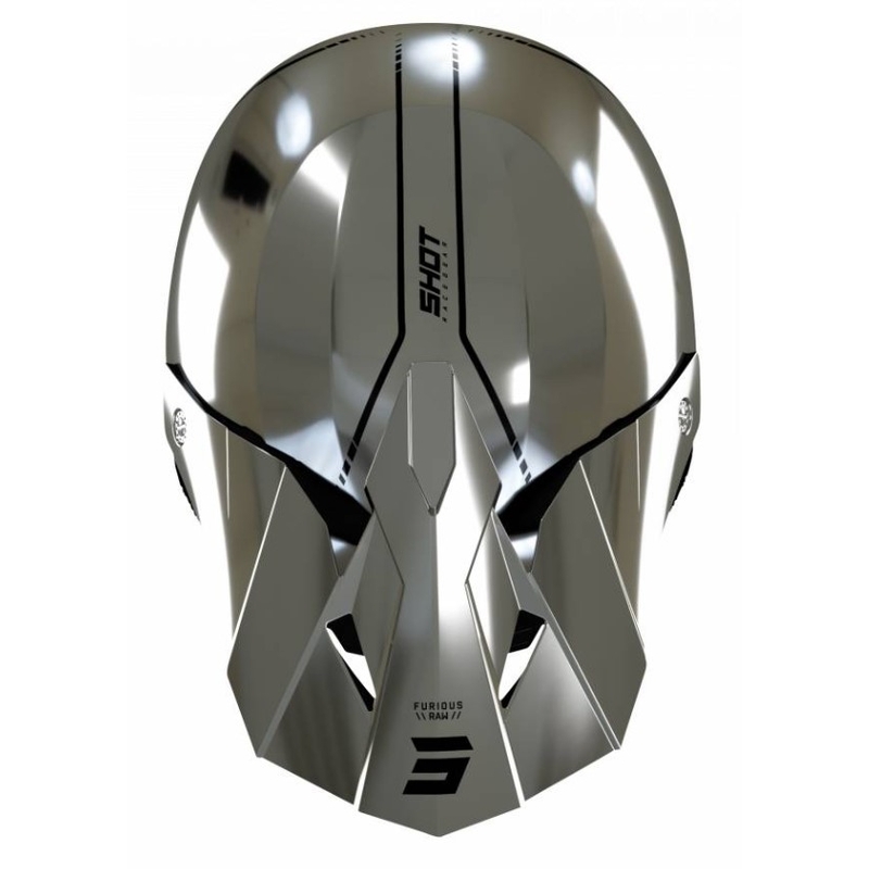 Motokrosová prilba Shot Furious Raw 3.0 čierno-chrómová výpredaj