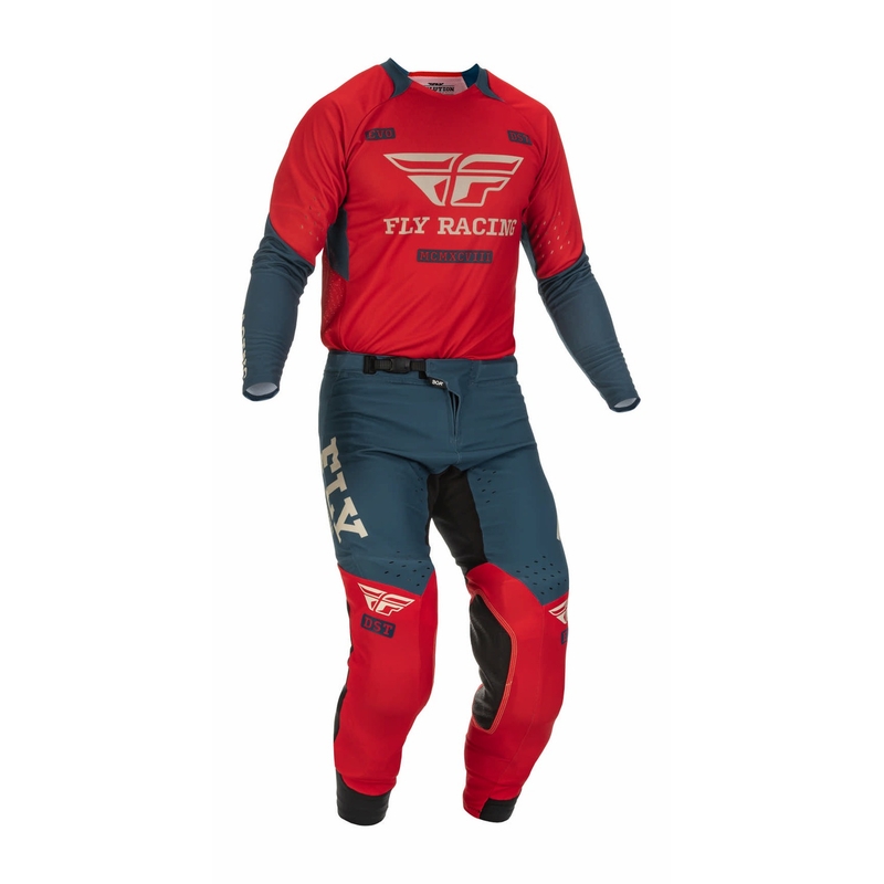 Motokrosové nohavice FLY Racing Evolution DST 2022 červeno-šedé
