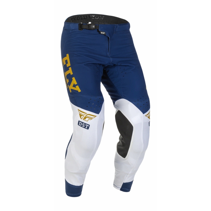 Motokrosové nohavice FLY Racing Evolution DST 2022 modro-bielo-zlaté