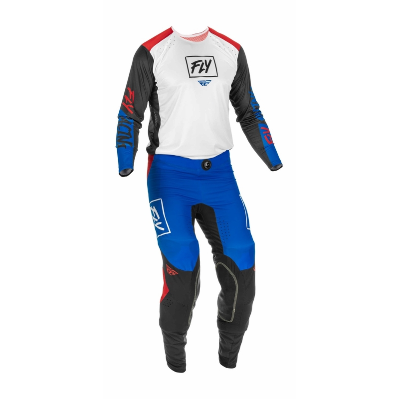 Motokrosové nohavice FLY Racing Lite 2022 červeno-čierno-modré