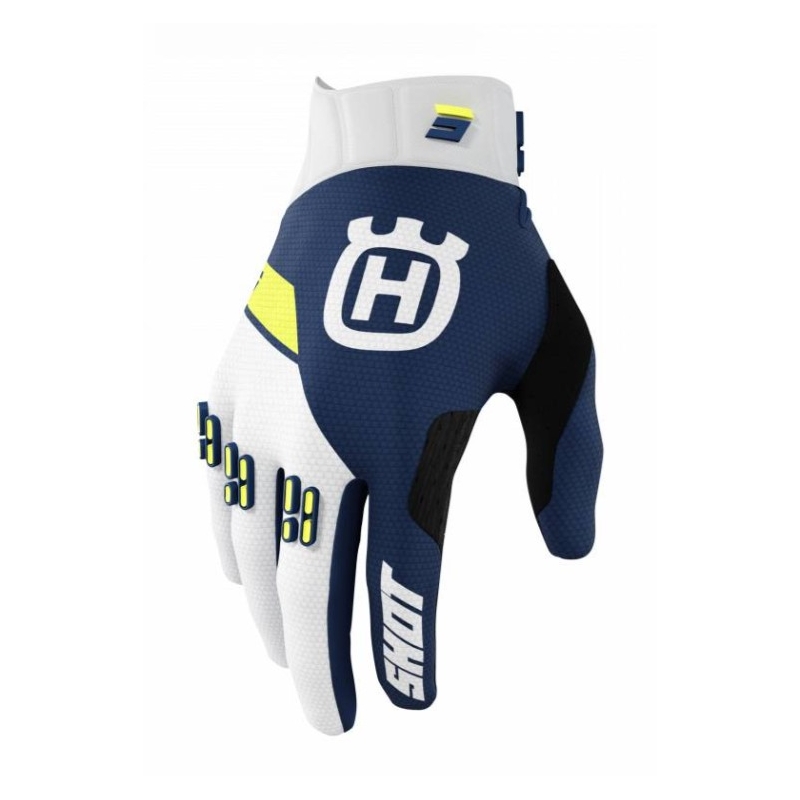 Motokrosové rukavice Shot Aerolite Husqvarna modré výpredaj