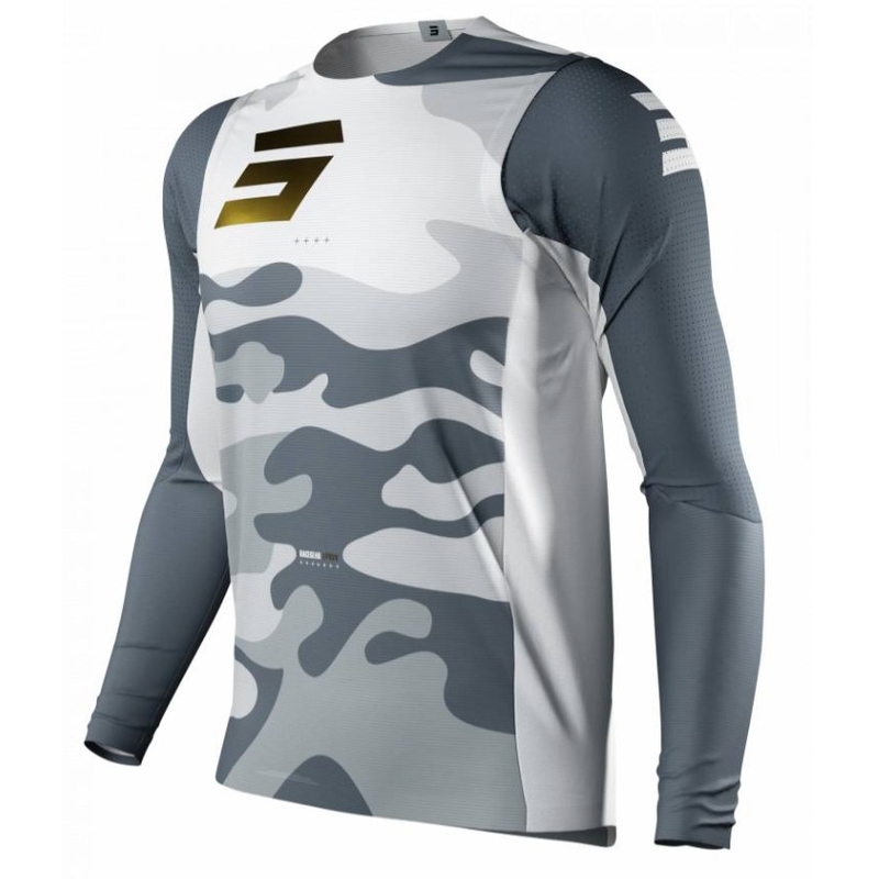 Motokrosový dres Shot Aerolite Prime bielo-sivý