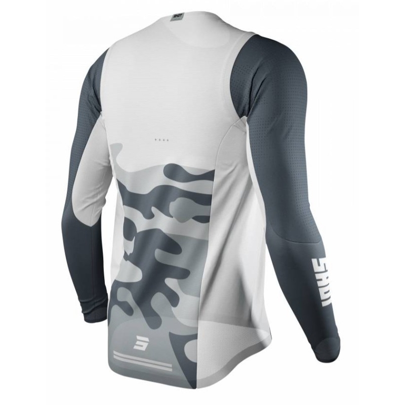 Motokrosový dres Shot Aerolite Prime bielo-sivý