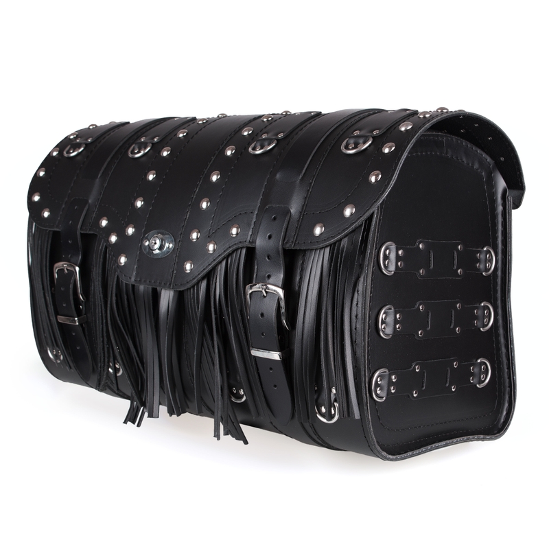 Kožený moto kufor na motocykel Chopper RSA-15C so zámkom