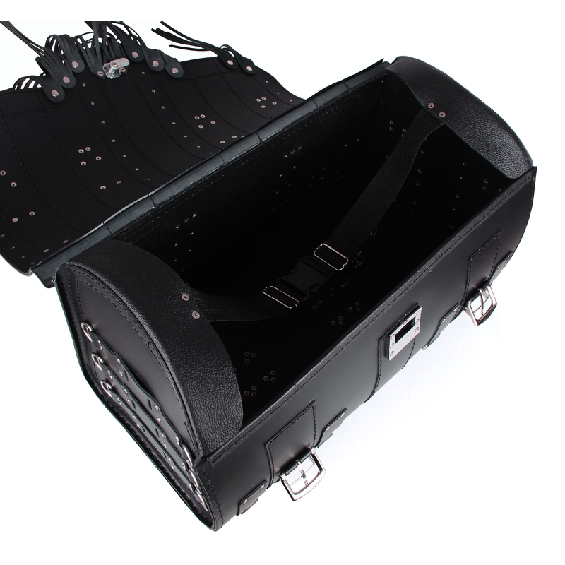 Kožený moto kufor na motocykel Chopper RSA-15C so zámkom