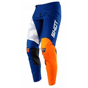 Motokrosové nohavice Shot Contact Camo modro-bielo-oranžové výpredaj